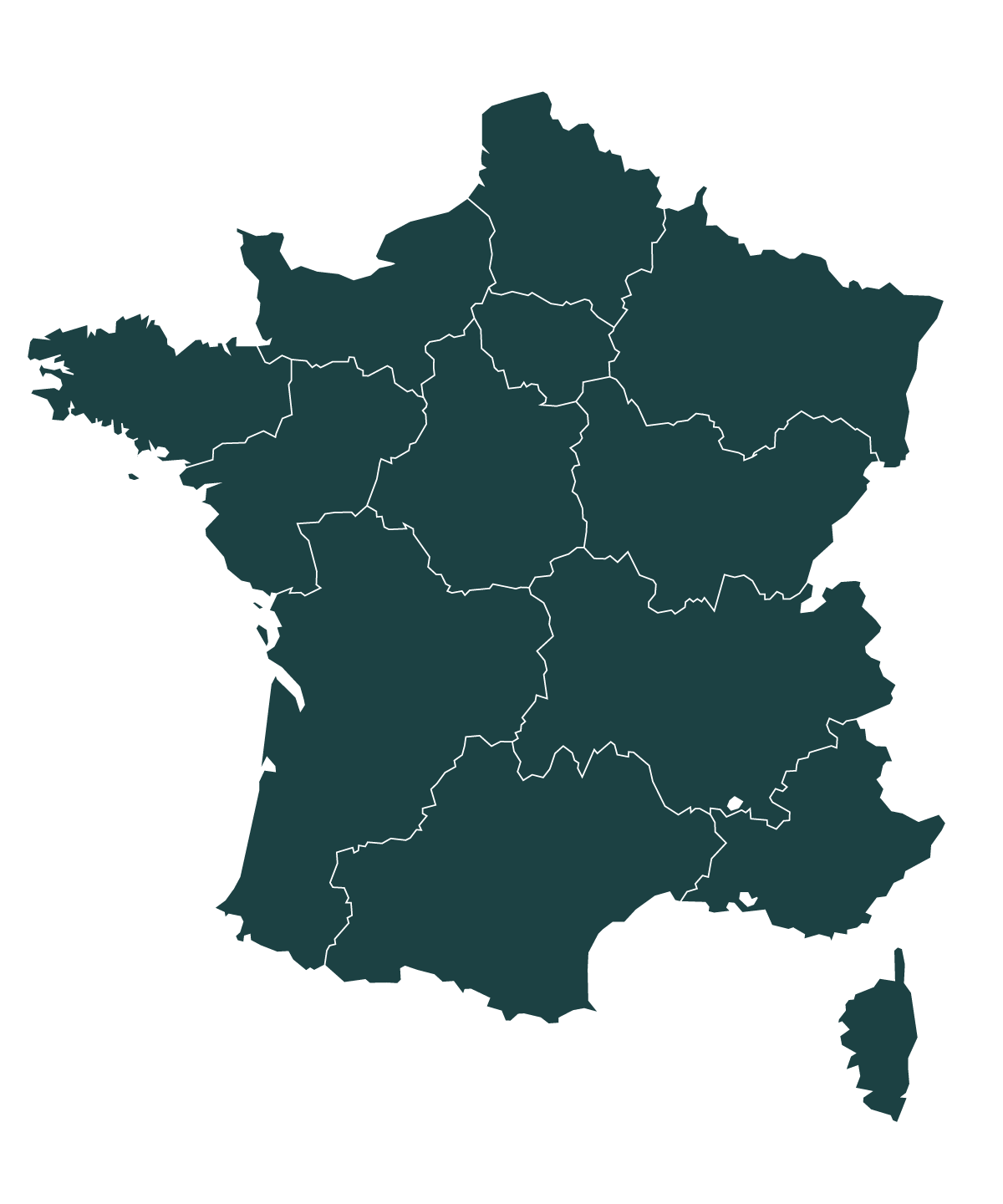 Une carte géographique de la France