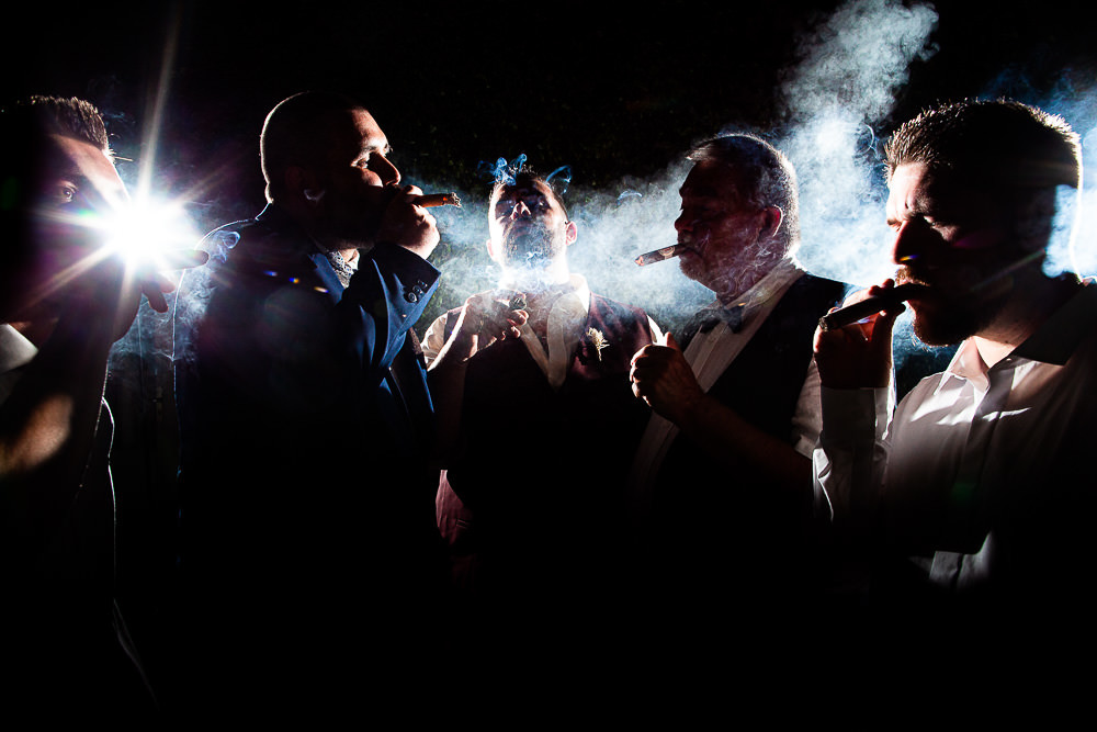 Photo du marié et de ses témoins au domaine de Grand-Maison