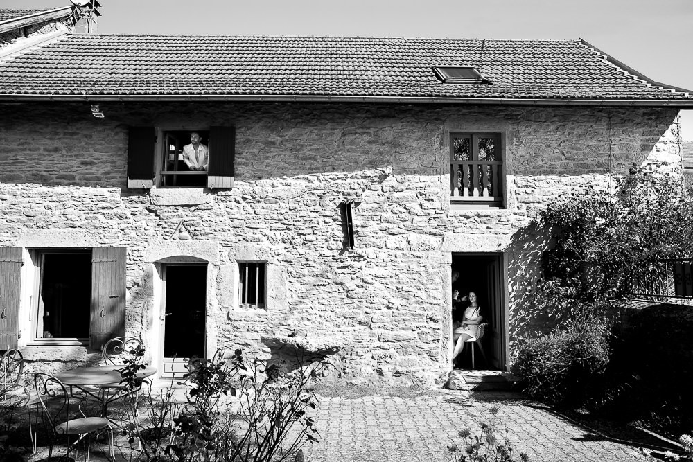 Préparatifs des mariés près de Bourgoin