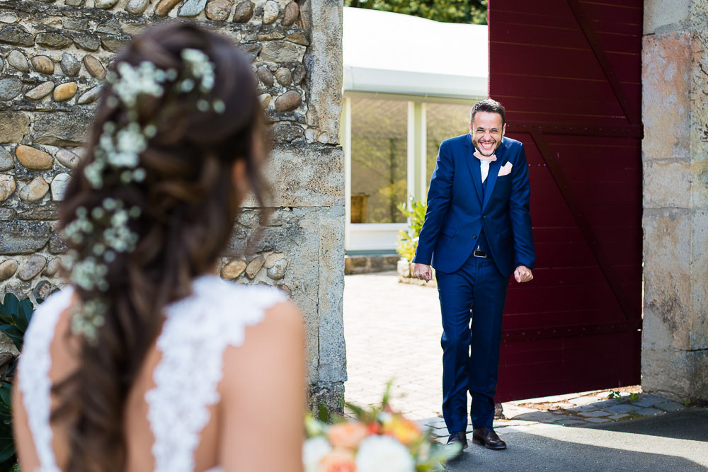 Retrouvailles des mariés au domaine de la Grand-Maison