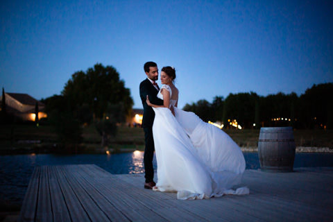 Photo de couple sur un mariage aux domaines de Patras