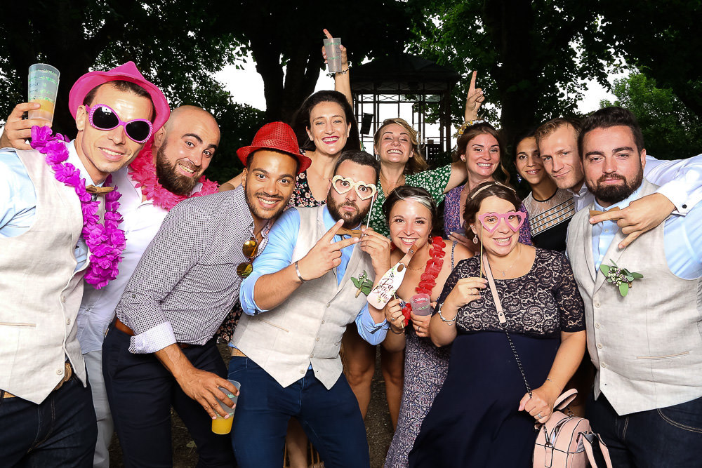 Photobooth sur un mariage au château des Ravatys