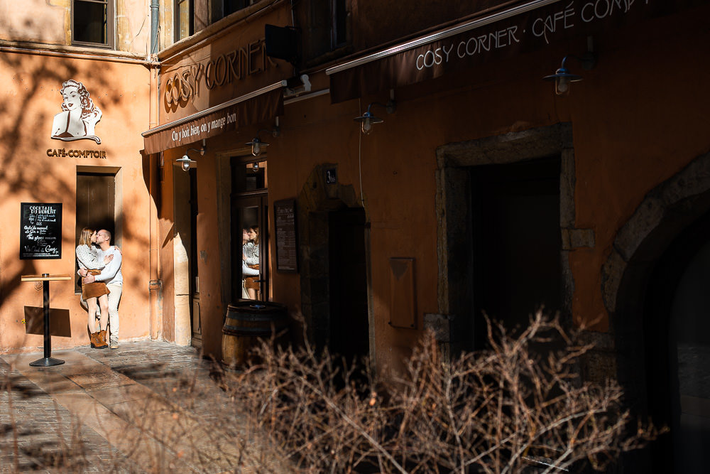 Séance photo de couple au vieux Lyon